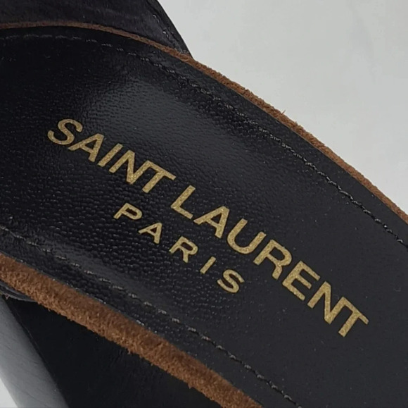 NWT Saint Laurent Suede  Otterproof Ankle Strap Sandals Heels Buckle 36 EU 6 US - Picture 12 of 15